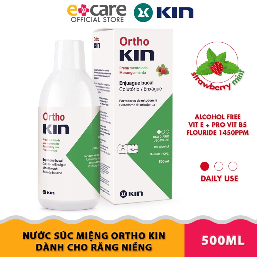 Nước súc miệng Ortho Kin cho răng niềng 500ml