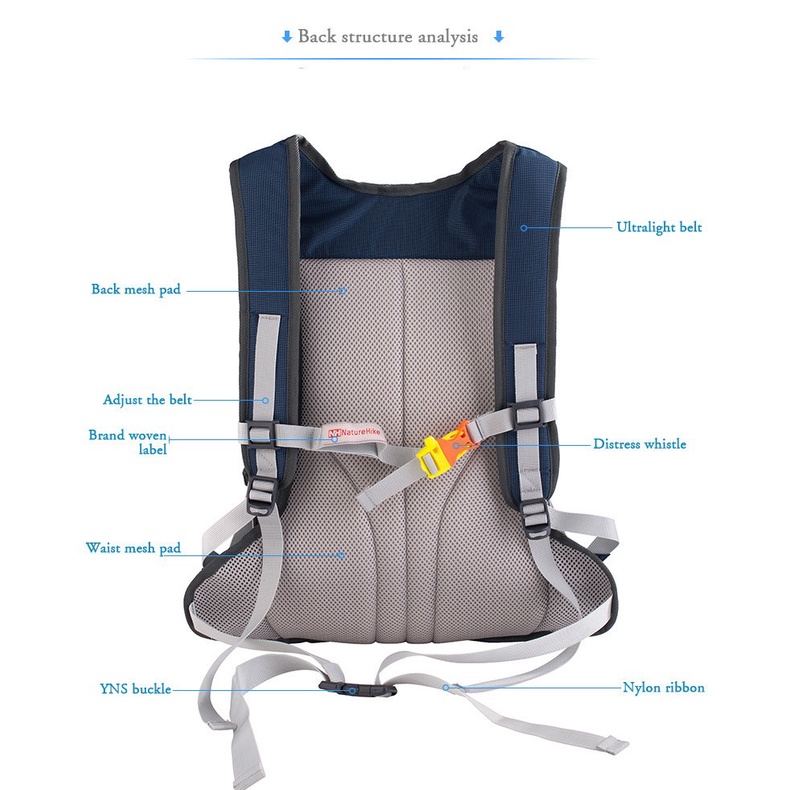 Balo Dã Ngoại Xe Đạp Thể Thao 15L Naturehike NH15C001-B