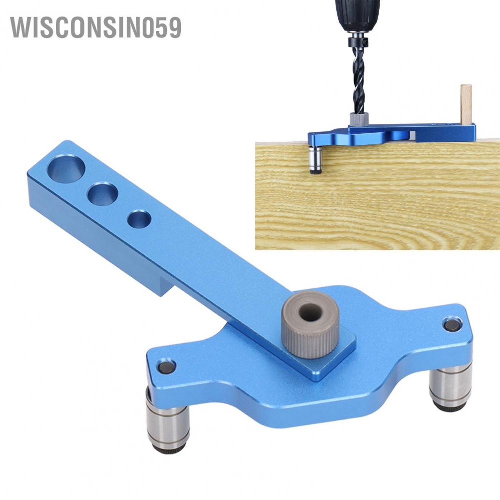 Wisconsin059 11Pcs Drill Hole Guide Jig Aluminium Alloy Dowel Drilling Locator Tool for Woodworking