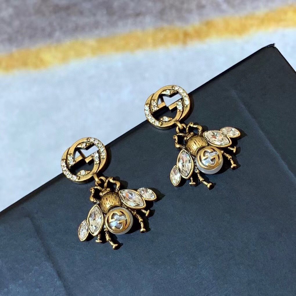 Bông Tai Gucci S934 Bằng Bạc Thiết Kế Đơn Giản Sáng Tạo Thời Trang Cho Nữ