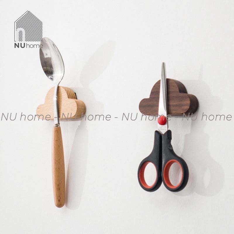 nuhome.vn | Móc nam châm hình mây bằng gỗ treo chìa khoá khoá tiện dụng