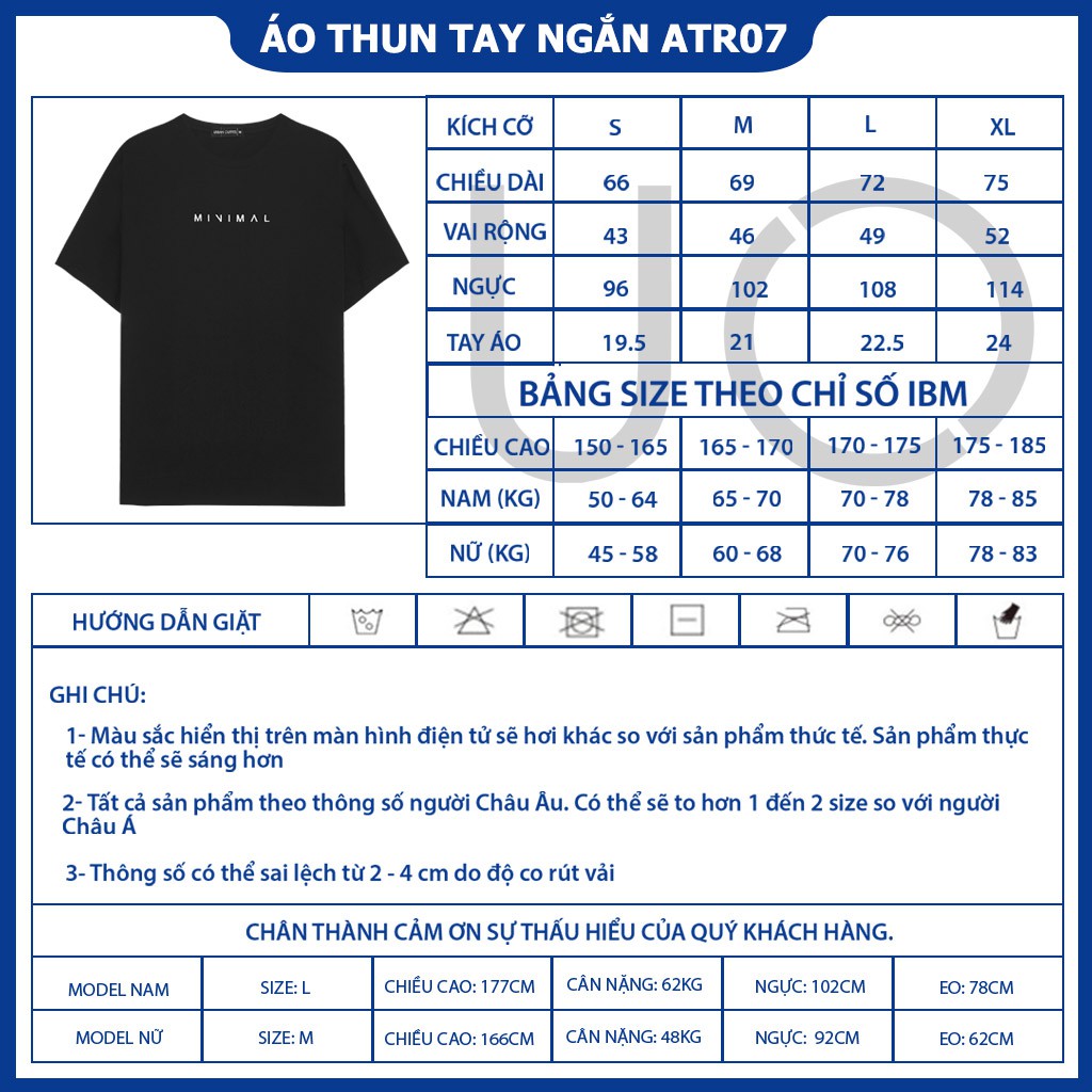 Áo Thun Tay Ngắn Nam Nữ Unisex form suông URBAN OUTFITS In Chữ Minimal ATR07 Dáng 100 Cotton