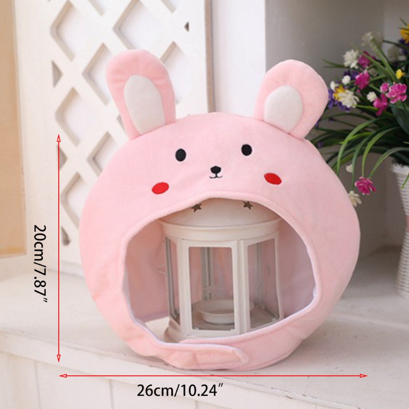 Mũ Tai Thỏ Bằng Lông Nhung Màu Hồng Thêu Họa Tiết Dễ Thương Dùng Làm Đạo Cụ Chụp Ảnh