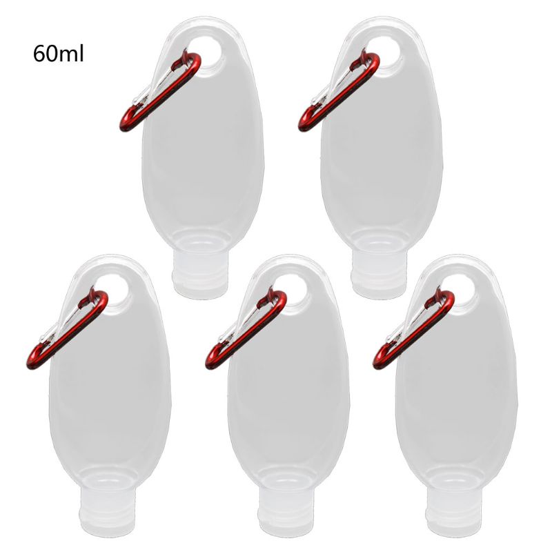 Set 5 Chai Rỗng Đựng Nước Rửa Tay Có Móc Khóa Tiện Lợi