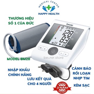 Máy đo huyết áp bắp tay tự động Beurer BM28A, máy đo huyết áp đức, hẹn giờ đo, máy đo huyết áp sạc pin,