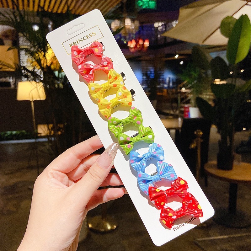 Bộ 10 kẹp tóc nơ dễ thương xinh xắn cho bé gái