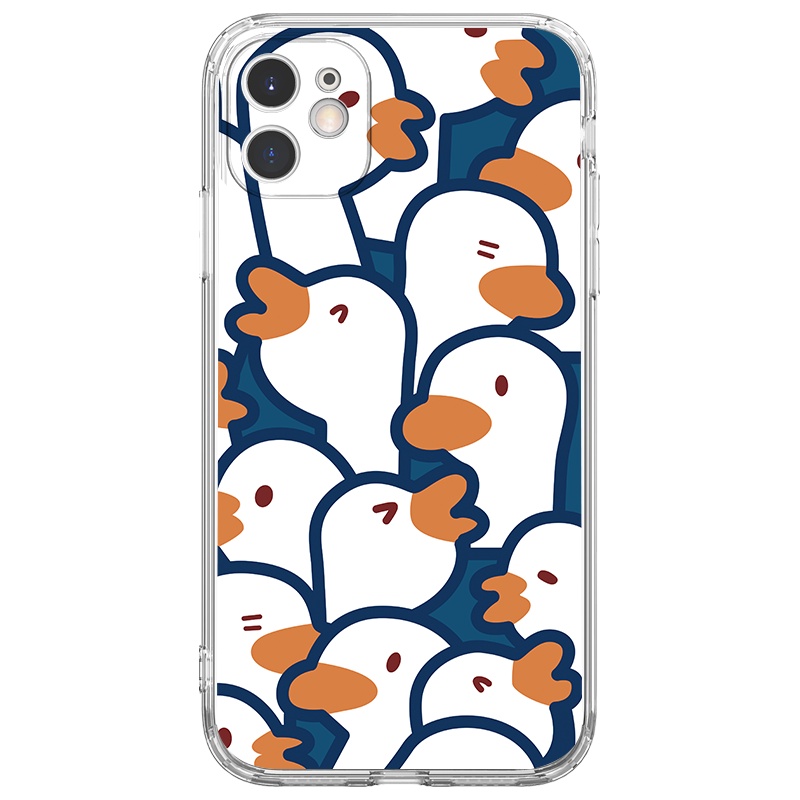 Ốp lưng JURSUE hoạt hình cặp đôi dễ thương đẹp cho iPhone 13 12 11 Pro Max SE 2020 X XR XS ip 8 7 6 6S Plus kute Y117
