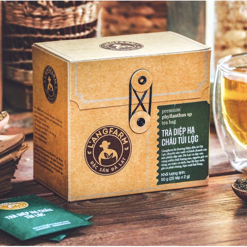Trà diệp hạ châu/ trà cỏ ngọt/ trà atiso túi lọc Langfarm 50G