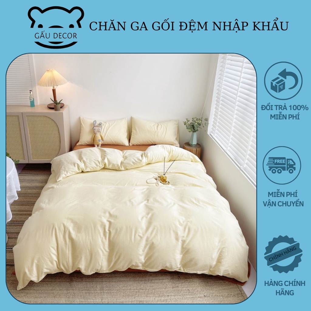 Sét chăn ga gối tici no tag, bộ 4 món chăn ga drap giường bo chun miến phí theo yêu cầu