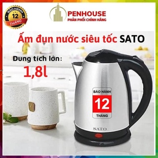 Ấm siêu tốc, ấm đun siêu tốc sato 17st41 1.8l chính hãng bh 12 tháng