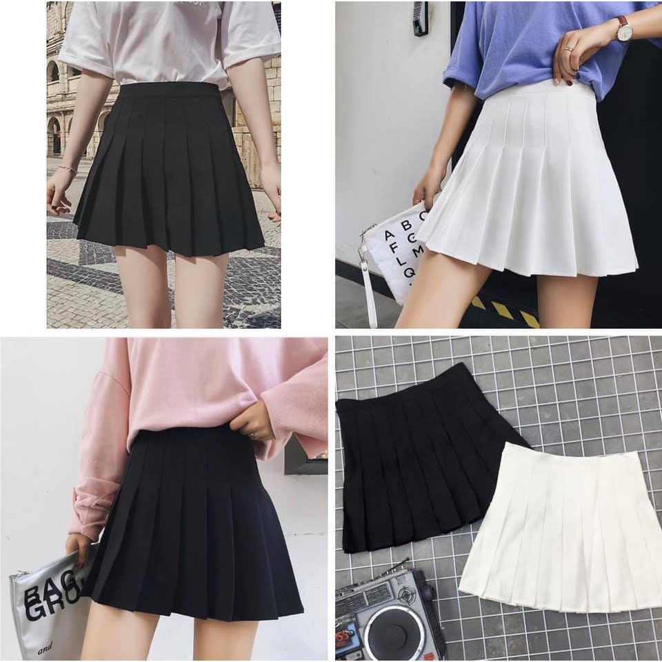 Chân váy chữ a tennis - chân váy xếp ly ngắn tennis kèm quần trong chất vải đẹp,3 màu cá tính