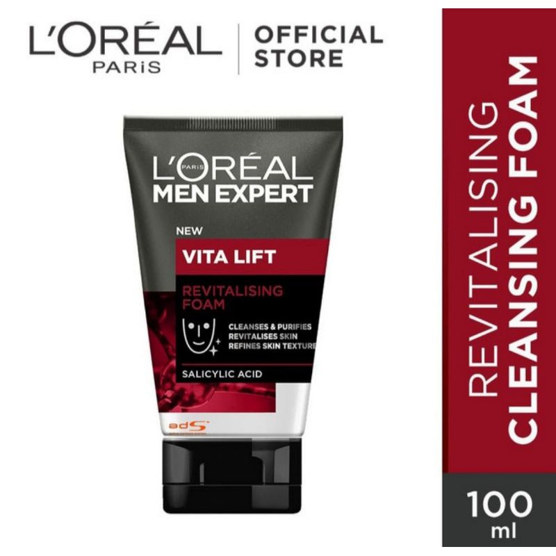 (hàng Mới Về) Sữa Rửa Mặt Tạo Bọt Loreal Vita Lift Foam 100ml Dành Cho Nam