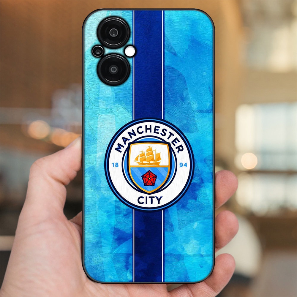 Ốp lưng Oppo Reno 8Z 5G viền đen in hình Manchester City MC