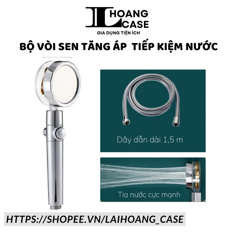 Bộ vòi sen tăng áp tích hợp công nghệ cánh quạt giúp tiếp kiệm nước thiết kế cổ xoay linh hoạt-thông minh