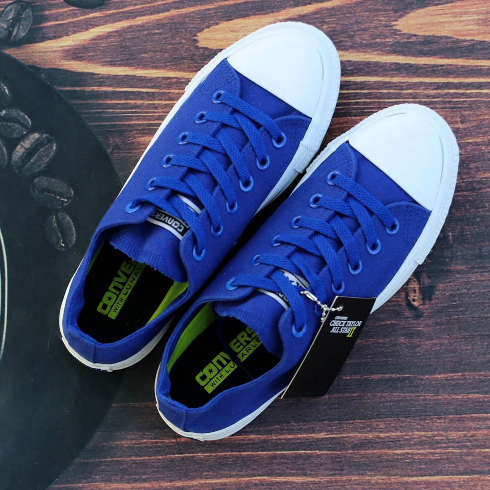 Giày Chuck 2 AllStar Classic Cổ Thấp Nam Xanh Nhạt