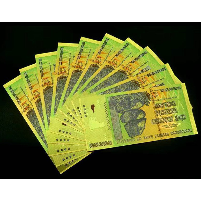 Tiền Con Trâu 100 Nghìn Tỷ Zimbabwe Kỷ Niệm Mạ Vàng Plastic - Tặng Kèm Bao Lì Xì 2021 | BigBuy360 - bigbuy360.vn