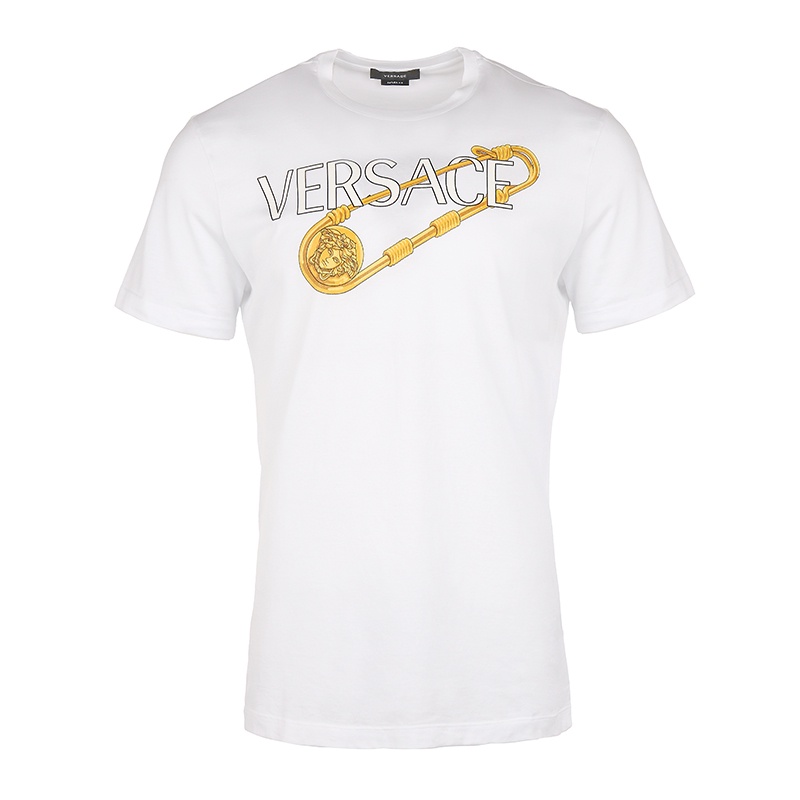 Áo Thun Cotton In Logo Versace Trẻ Trung Hợp Thời Trang Cho Nam