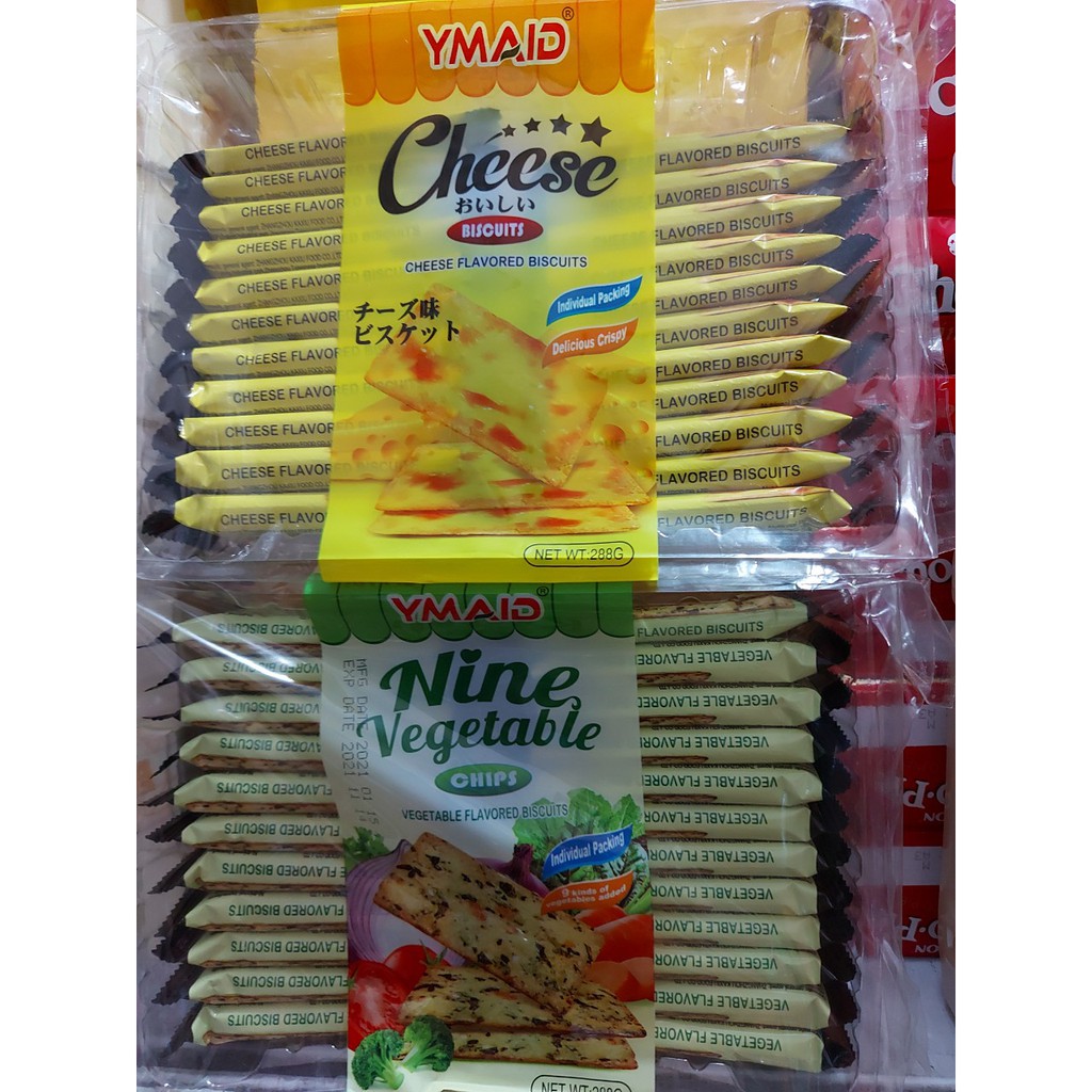 Bánh Quy Giòn CHEESE YMAID và NINE VEGETABLE - 288gr