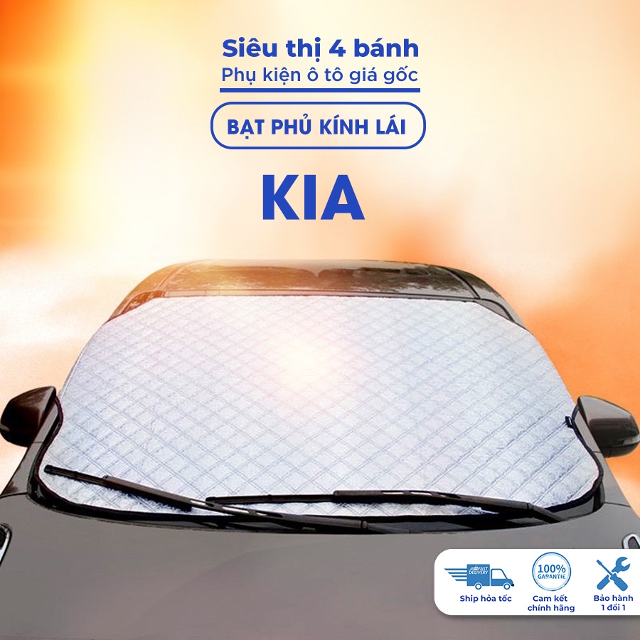 Bạt phủ kính lái Kia morning soluto cerato seltos sorento  ô tô cách nhiệt 4 lớp tráng bạc chống nắng bảo vệ xe ô tô