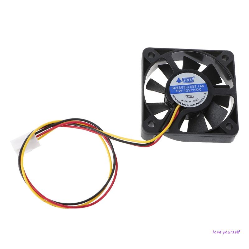 Quạt tản nhiệt không chổi than mini 50mmx50mmx10mm DC 12V 3Pin 9 cánh 5010