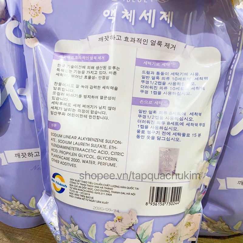 Nước giặt BLUE 2KG công nghệ Hàn Quốc - MAU HỒNG