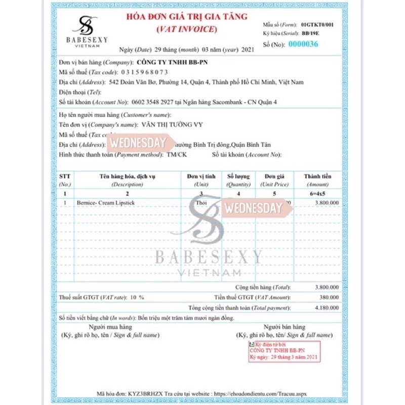 SON KEM BERNICE MẪU MỚI 2023 CHÍNH HÃNG