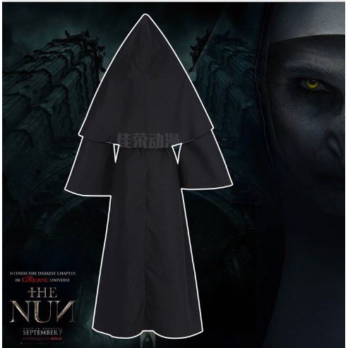 Bộ đồ cosplay sơ Valak hóa trang Halloween đủ phụ kiện đi kèm