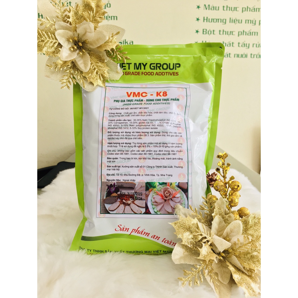 VMC K8- PHỤ GIA TẠO GIÒN GIAI CHO GIÒ CHẢ XÚC XICH
