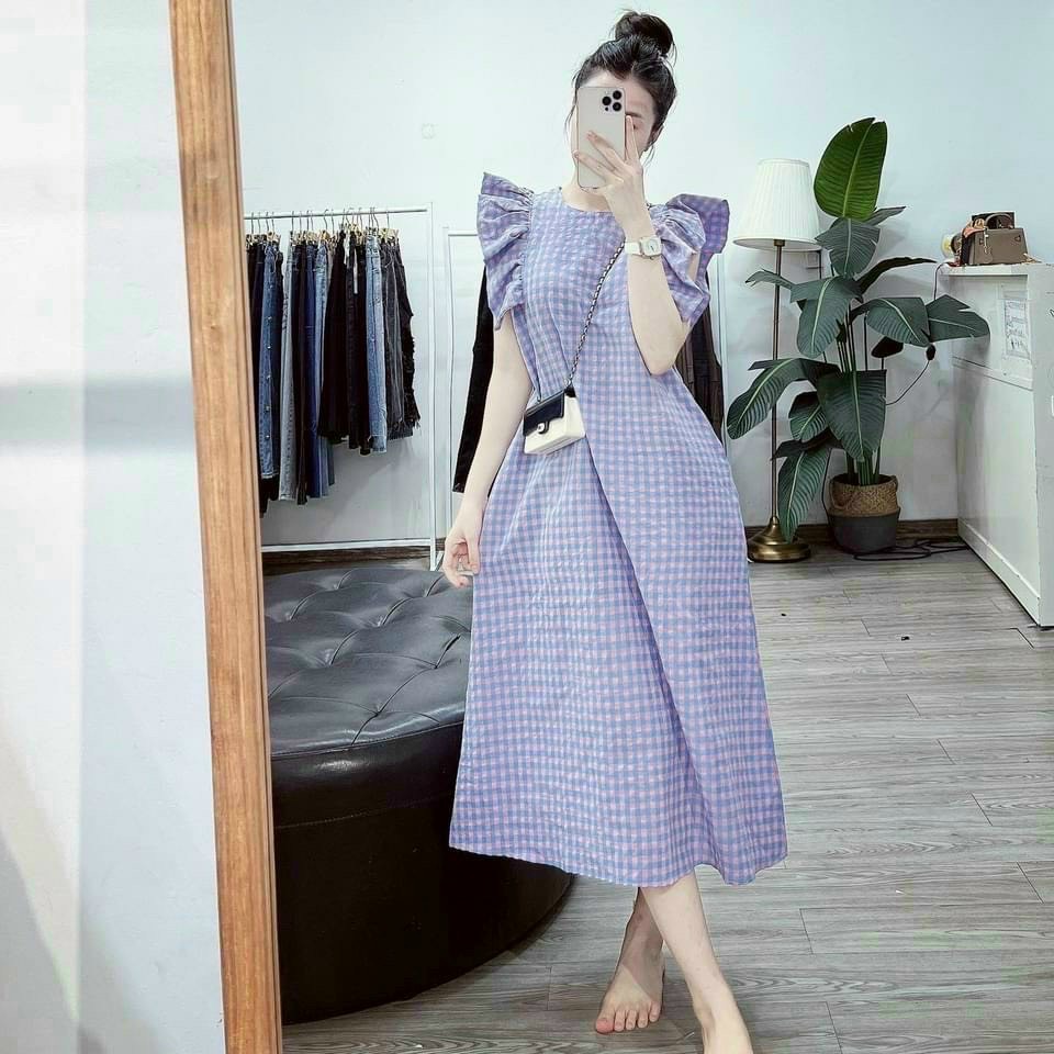 Váy  kẻ tay bèo Mã 259