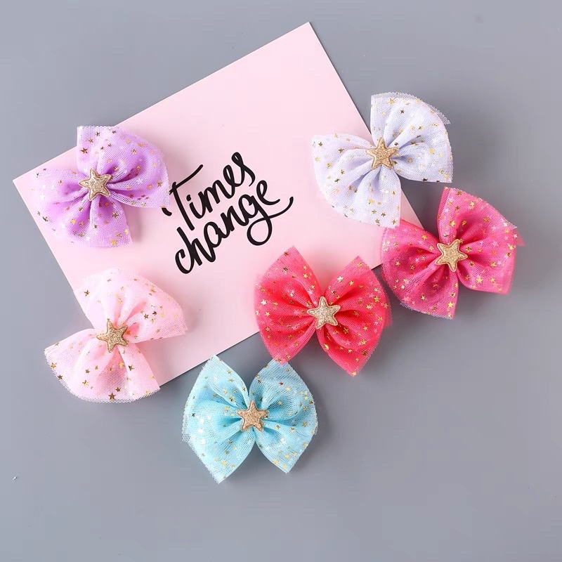 set 2 cột tóc nơ voan xinh cho bé
