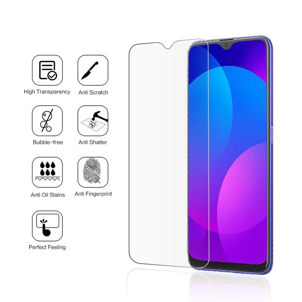 Kính cường lực Realme 3 Pro trong suốt, chống trầy xước, tặng kèm giấy lau màn hình