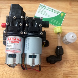 Máy bơm áp lực mini 12v đôi