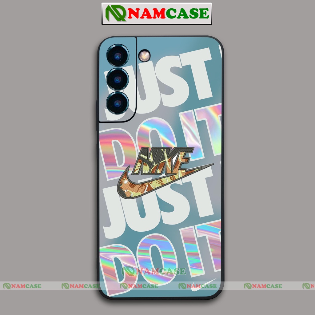 Ốp lưng điện thoại Samsung Galaxy S22 Plus Ultra cạnh viền vuông Silicon mềm dẻo bảo vệ camera hình Nike