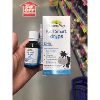 DHA dạng giọt Nature’s Way Kid Smart DHA Drops 20ml Úc,Thực phẩm chức năng ÚC dành cho bé