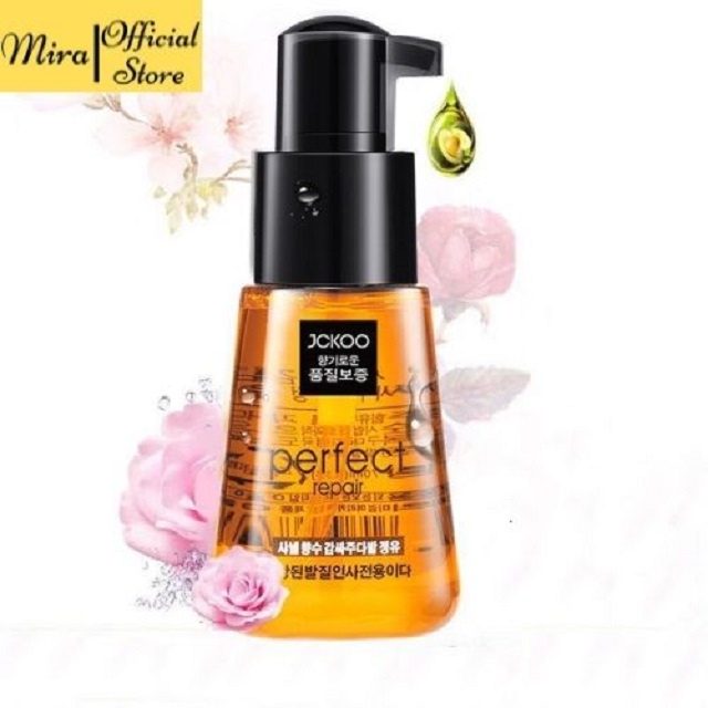 Serum Tinh dầu dưỡng tóc uốn, tóc khô xơ, tóc nhuộm Jckoo tạo nếp tóc mềm mượt, phục hồi hư tổn MiraaShop