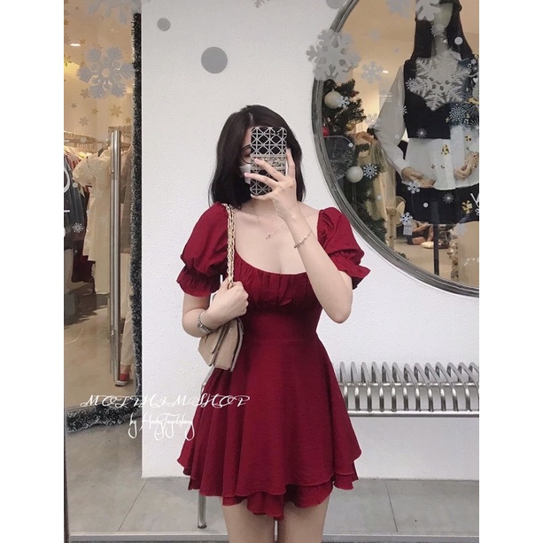jum 3 màu đỏ trắng đen,đầm nữ khoe dáng tôn da,set đồ đi chơi cho bạn gái kết hợp đi tiệc bao xinh