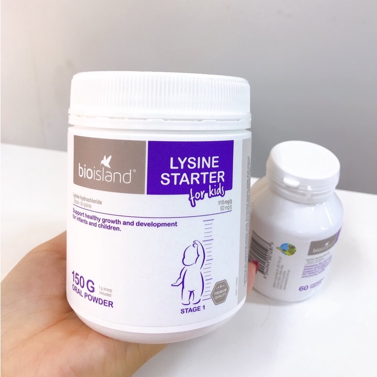 Lysine Bio Island Úc dạng bột và dạng viên