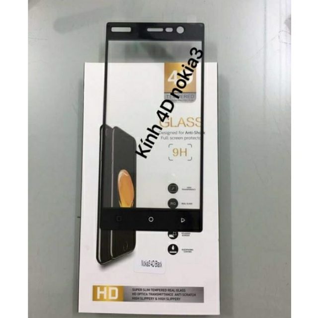 Kính full 4D Nokia 3