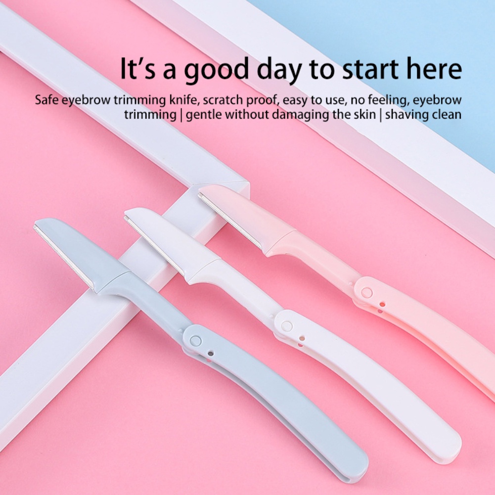 [Hàng mới về] Dao tỉa lông mày nhiều màu sắc tùy chọn dạng gập an toàn chất lượng cao | BigBuy360 - bigbuy360.vn