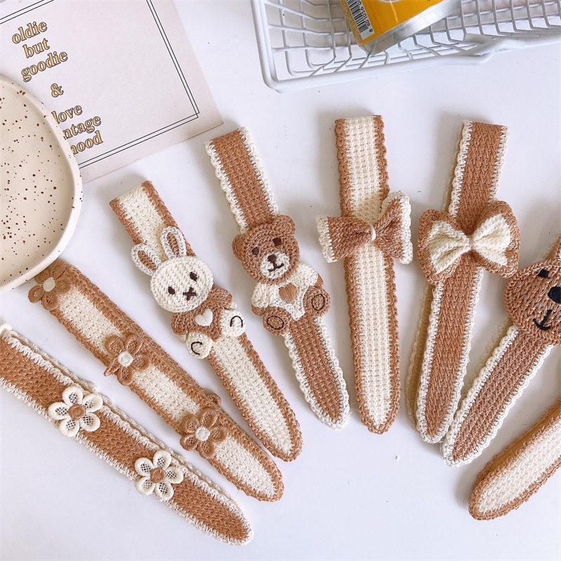 Bờm Cài Tóc  động vật Cute - bờm vải kèm miếng dính dạng băng đô cho bé Ongvove BKL