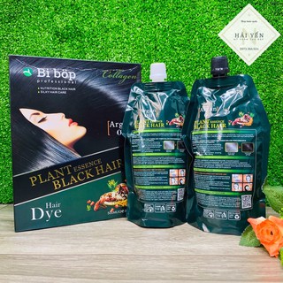 Nhuộm phủ bạc đen tóc collagen