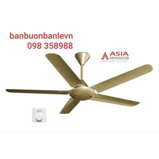 ( Voucher ưu đãi giảm 209k) Quạt trần AC motor 5 cánh cao cấp Asia - QT06