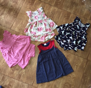 Bộ cotton 4 chiều bé gái Carter