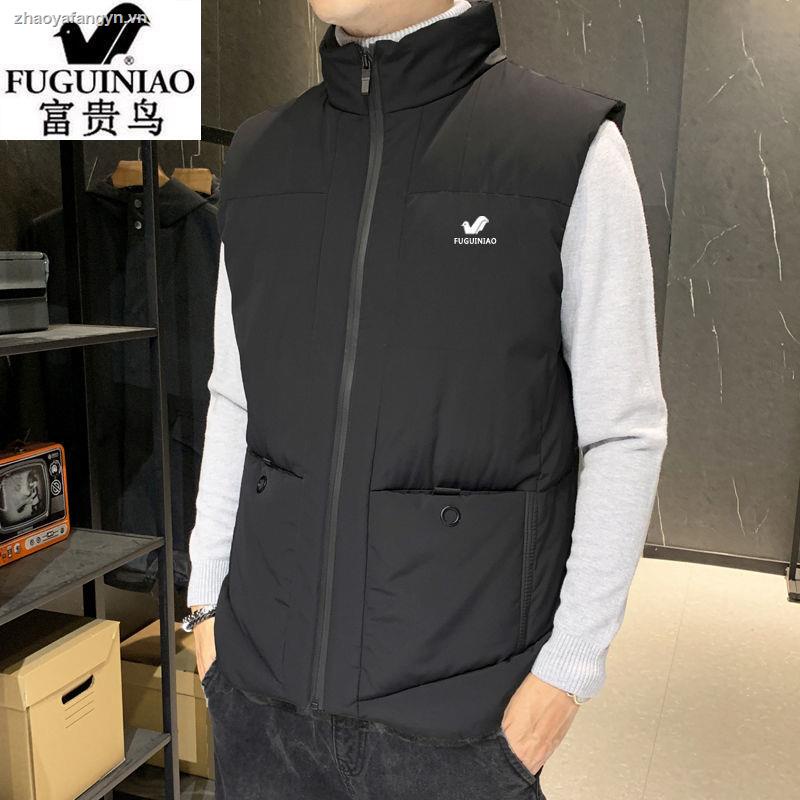 Áo khoác phao không tay cổ đứng phong cách Hàn Quốc thời trang thu đông cho nam