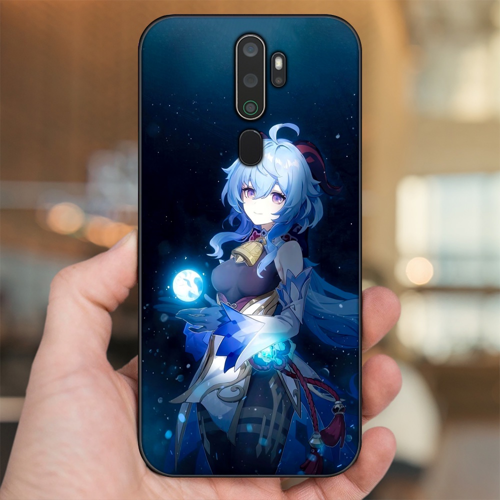 Ốp lưng Oppo A5 2020, A9 2020 viền đen in hình Ganyu Genshin Impact