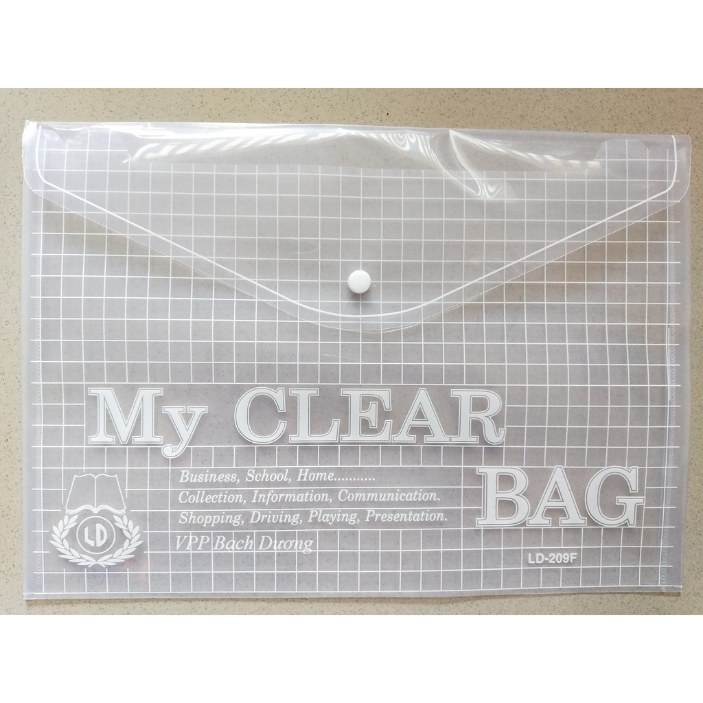 Bìa nút A4 CLEAR nhiều màu Eras E472