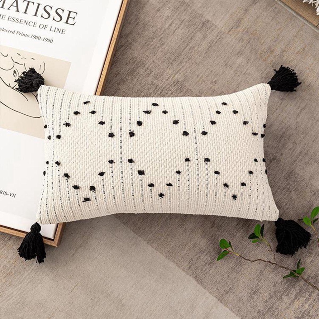 Vỏ Gối Tua Rua Dệt Tay Mềm Mại Trang Trí Phòng Khách Phong Cách Bohemian