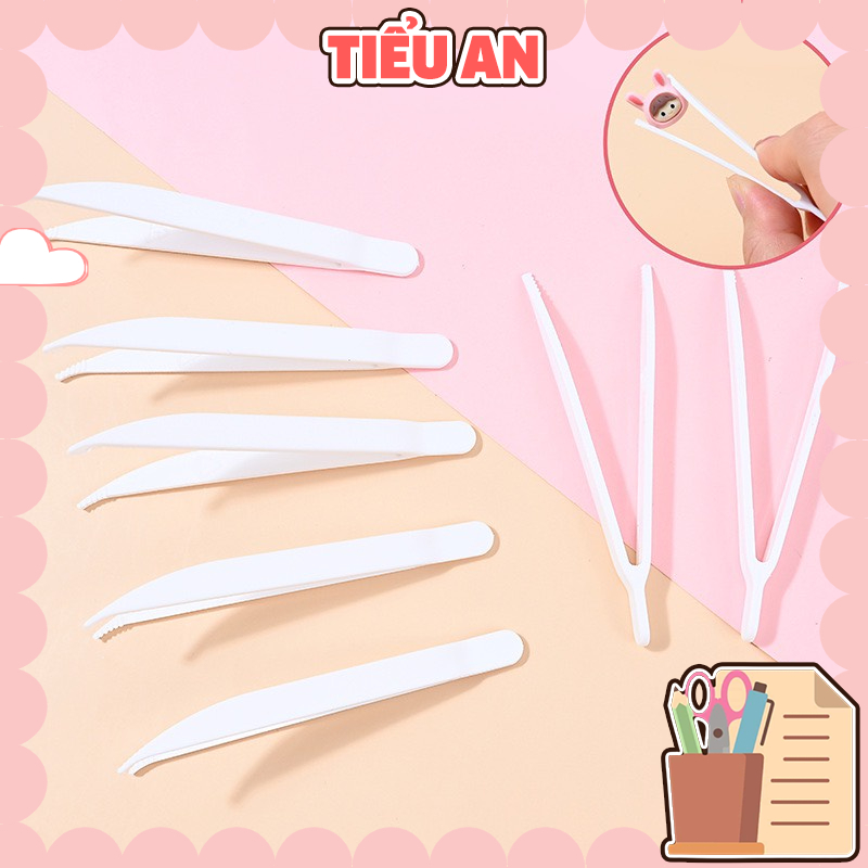 Nhíp Nhựa Gắp Charm/ Hạt Nail Mini Chuyên Dụng - Màu Trắng sang trọng