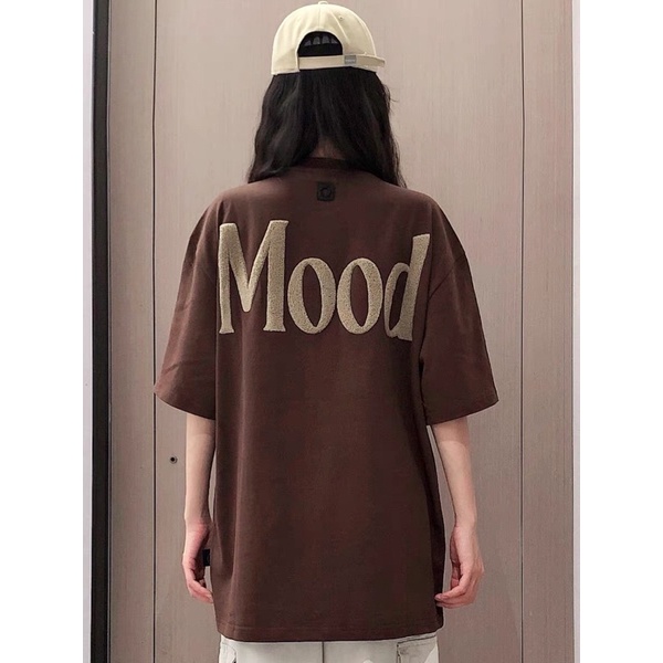 Áo Thun MOOD Thêu Xù Cotton 100% Form Rộng Nam Nữ Unisex