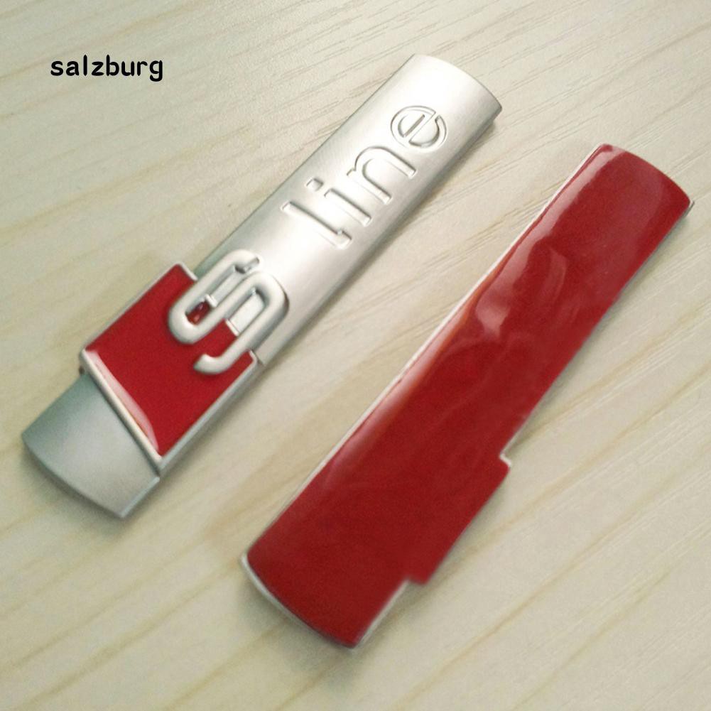 Nhãn dán 3D hình logo Sline trang trí cho xe Audi